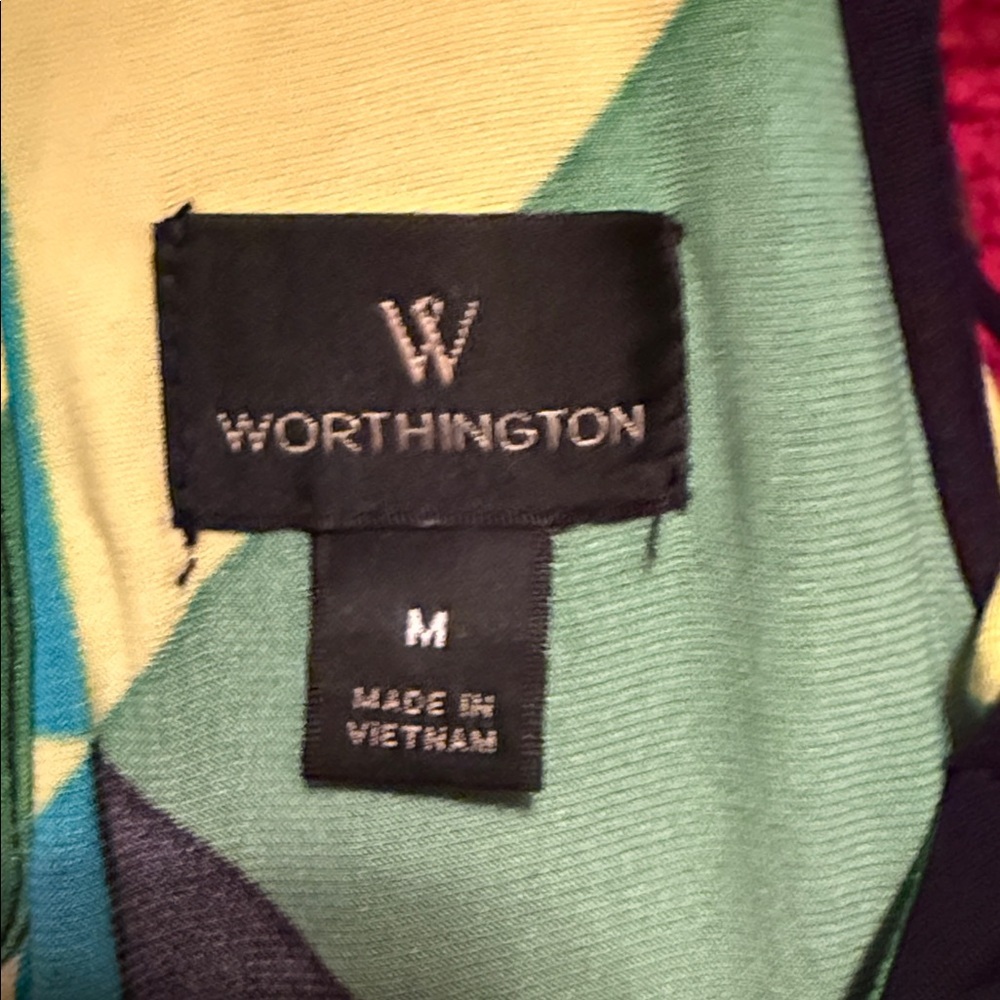 Worthington Multicolor Geometric Top - Picture 3 of 3